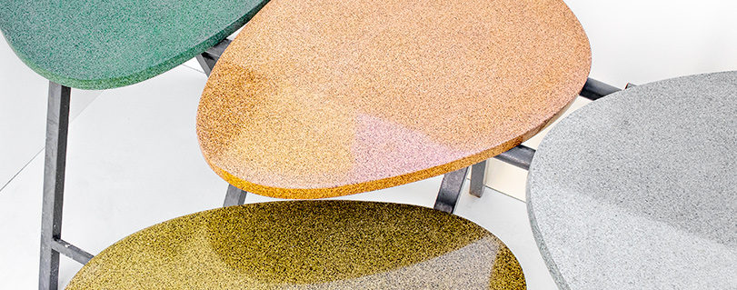 Granito tables of various colours